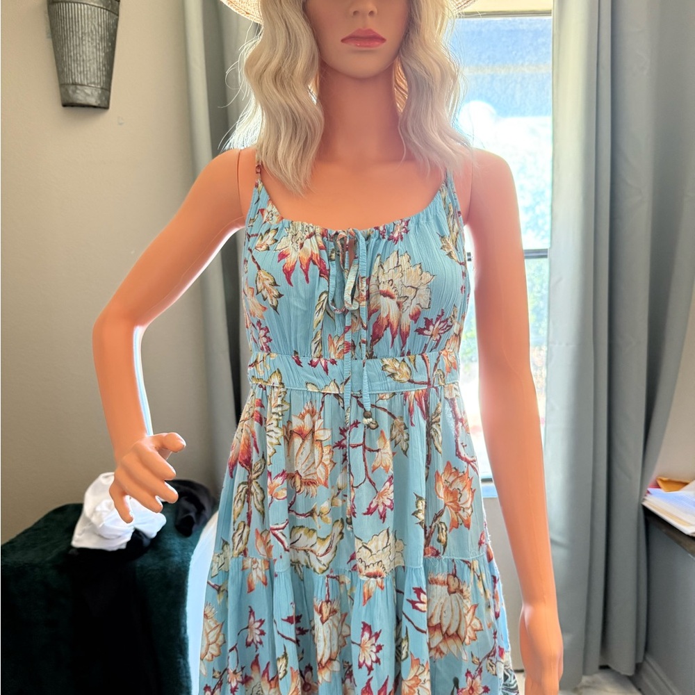 Angie Turquoise Floral Dress - Picture 4 of 5